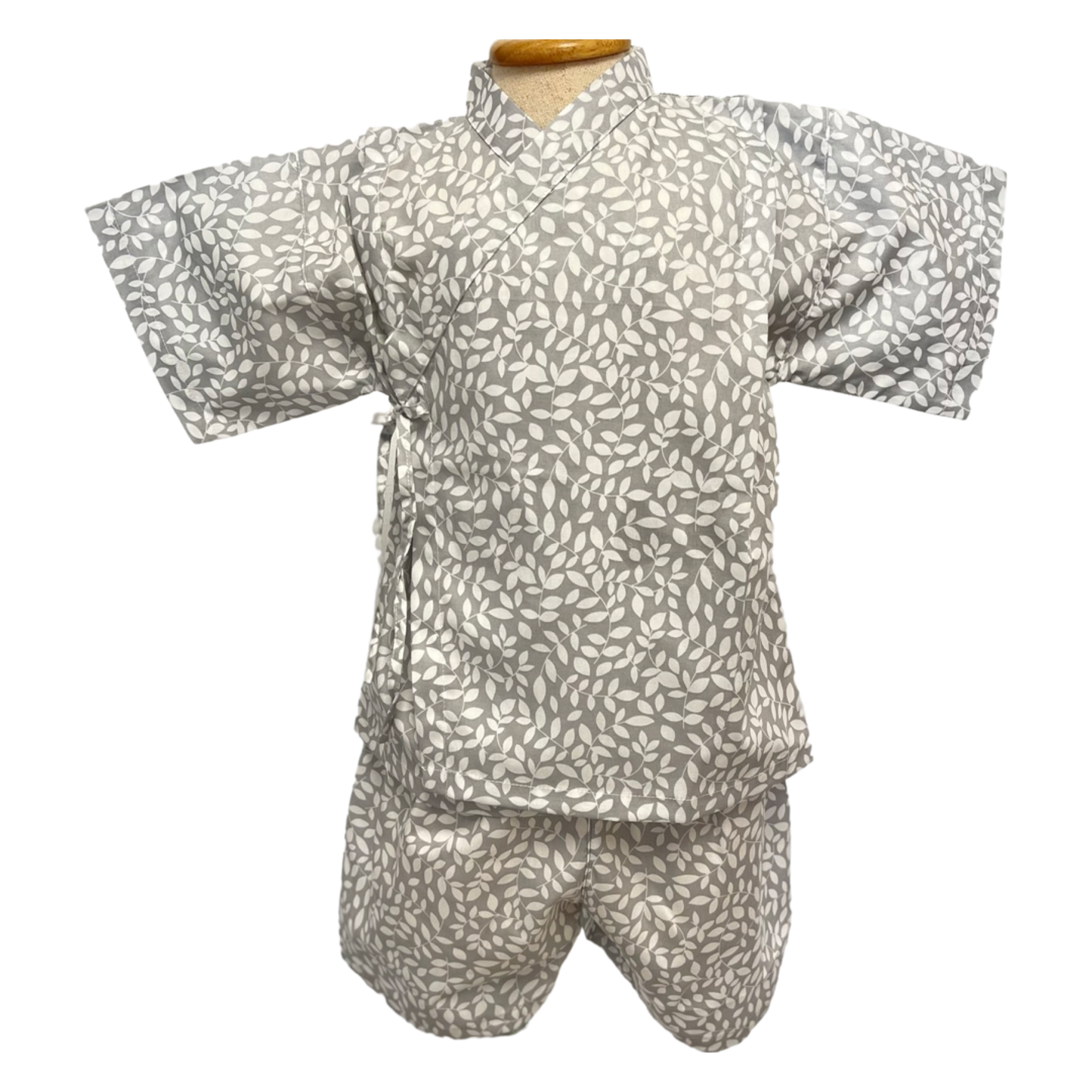 FUN Japanese Kimono Jinbei Kids Shirt + Pants Outfits Clothes 2Pcs/Set - Serene Leaves