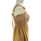 Women's Summer Boho Spaghetti Strap Square Neck Solid Color Ruffle A Line Beach Long Maxi Dress