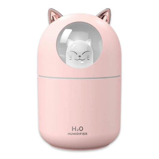 Portable Small Humidifier, 300ml Mini Cool Mist Humidifier with Night Light