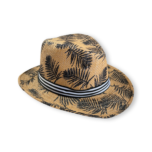 Unisex - Tropical Leaf Fedora Hat