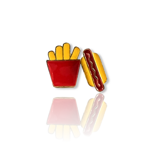 Fun Hotdog in a Bun and Fries Earrings