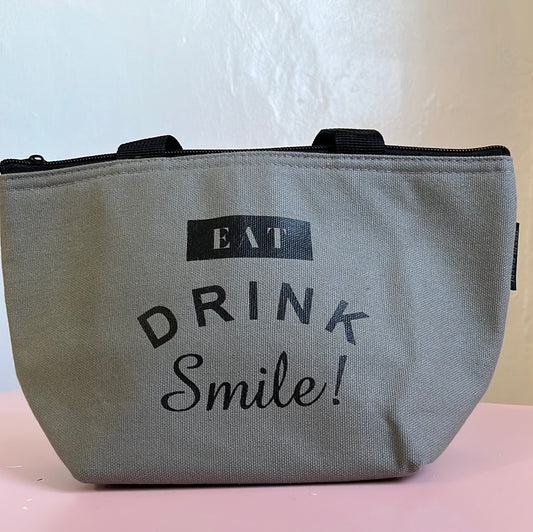 Eat drink smile lunch bag